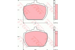 Trw Σετ τακάκια, Δισκόφρενα - GDB340