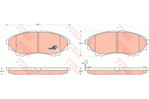 Trw Σετ τακάκια, Δισκόφρενα - GDB3403