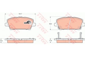 Trw Σετ τακάκια, Δισκόφρενα - GDB3407