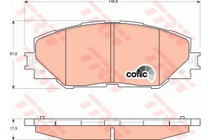 Trw Σετ τακάκια, Δισκόφρενα - GDB3424