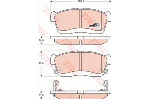 Trw Σετ τακάκια, Δισκόφρενα - GDB3430