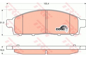 Trw Σετ τακάκια, Δισκόφρενα - GDB3435
