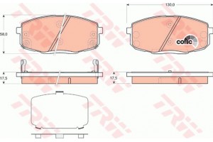 Trw Σετ τακάκια, Δισκόφρενα - GDB3450