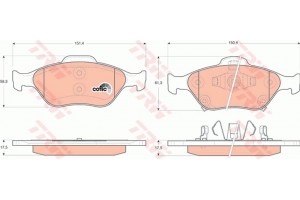 Trw Σετ τακάκια, Δισκόφρενα - GDB3457