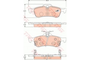 Trw Σετ τακάκια, Δισκόφρενα - GDB3458