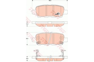 Trw Σετ τακάκια, Δισκόφρενα - GDB3507