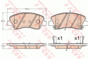 Trw Σετ τακάκια, Δισκόφρενα - GDB3548