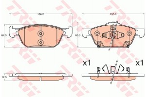 Trw Σετ τακάκια, Δισκόφρενα - GDB3600