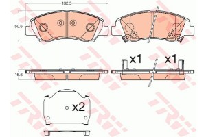 Trw Σετ τακάκια, Δισκόφρενα - GDB3618