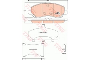 Trw Σετ τακάκια, Δισκόφρενα - GDB4142