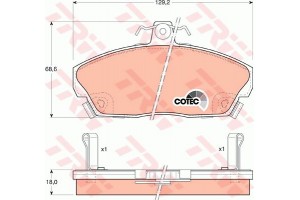 Trw Σετ τακάκια, Δισκόφρενα - GDB496