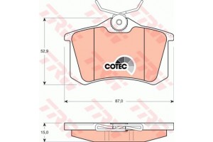 Trw Σετ τακάκια, Δισκόφρενα - GDB823