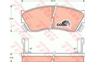 Trw Σετ τακάκια, Δισκόφρενα - GDB883