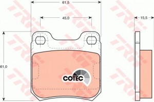 Trw Σετ τακάκια, Δισκόφρενα - GDB915