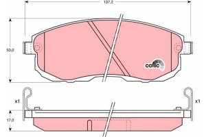 Trw Σετ τακάκια, Δισκόφρενα - GDB1003
