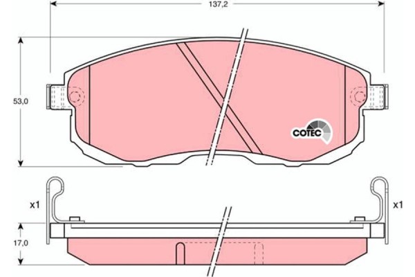 Trw Σετ τακάκια, Δισκόφρενα - GDB1003 Trw Σετ τακάκια, Δισκόφρενα - GDB1003