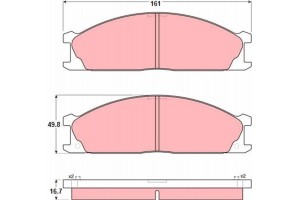 Trw Σετ τακάκια, Δισκόφρενα - GDB1017