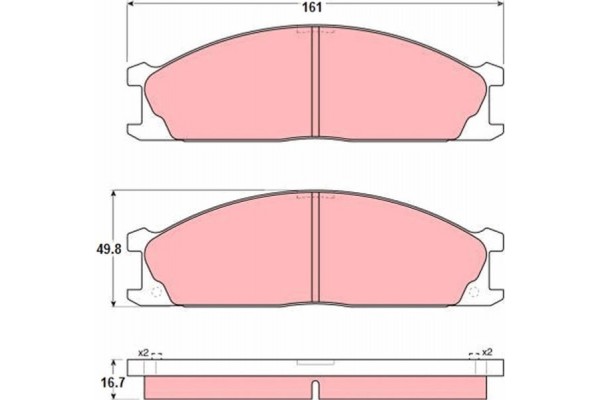 Trw Σετ τακάκια, Δισκόφρενα - GDB1017