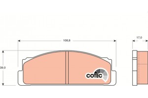 Trw Σετ τακάκια, Δισκόφρενα - GDB106