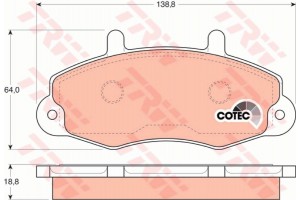 Trw Σετ τακάκια, Δισκόφρενα - GDB1084