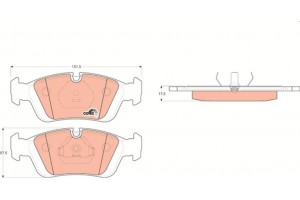 Trw Σετ τακάκια, Δισκόφρενα - GDB1100
