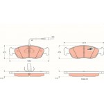 Trw Σετ τακάκια, Δισκόφρενα - GDB1104
