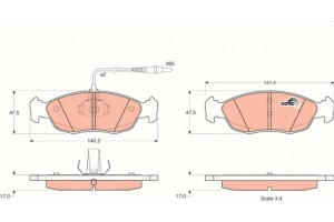 Trw Σετ τακάκια, Δισκόφρενα - GDB1104