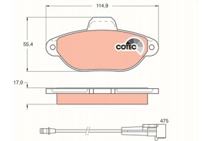 Trw Σετ τακάκια, Δισκόφρενα - GDB1115