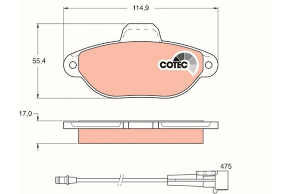 Trw Σετ τακάκια, Δισκόφρενα - GDB1115 Trw Σετ τακάκια, Δισκόφρενα - GDB1115