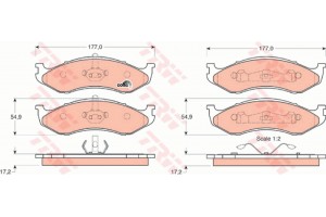 Trw Σετ τακάκια, Δισκόφρενα - GDB1153