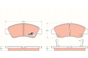 Trw Σετ τακάκια, Δισκόφρενα - GDB1164