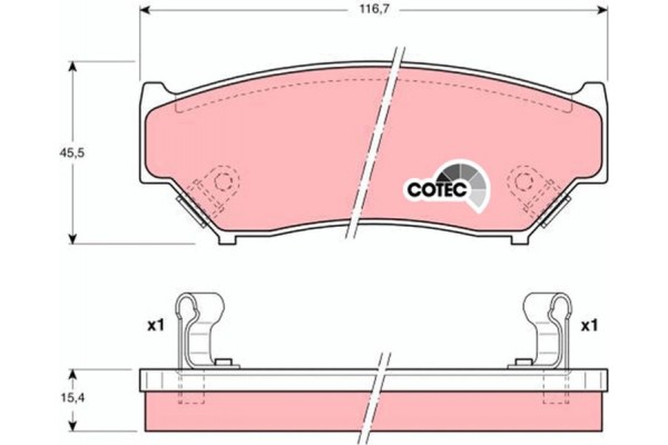 Trw Σετ τακάκια, Δισκόφρενα - GDB1174 Trw Σετ τακάκια, Δισκόφρενα - GDB1174