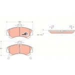 Trw Σετ τακάκια, Δισκόφρενα - GDB1198