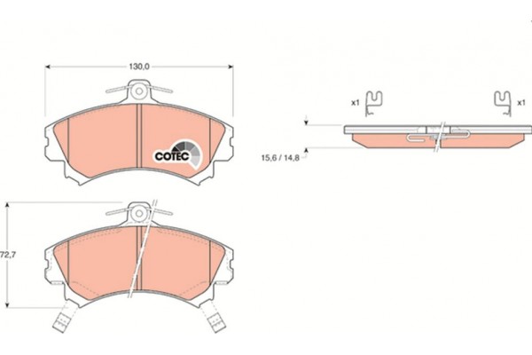 Trw Σετ τακάκια, Δισκόφρενα - GDB1198
