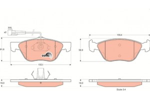 Trw Σετ τακάκια, Δισκόφρενα - GDB1212