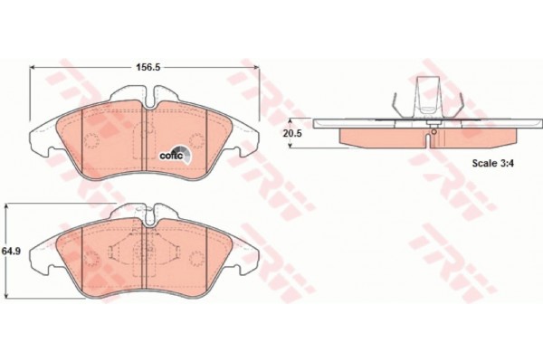 Trw Σετ τακάκια, Δισκόφρενα - GDB1220