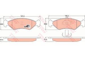 Trw Σετ τακάκια, Δισκόφρενα - GDB1221