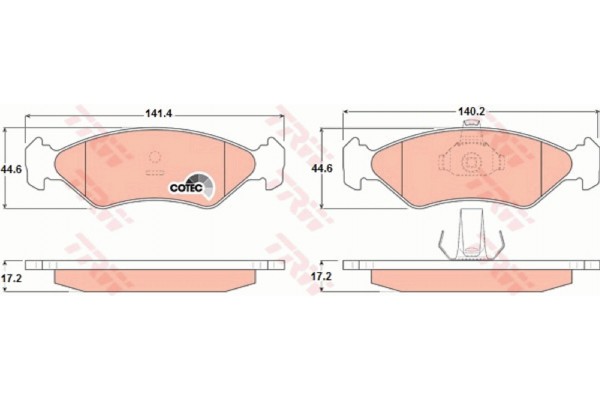 Trw Σετ τακάκια, Δισκόφρενα - GDB1221 Trw Σετ τακάκια, Δισκόφρενα - GDB1221