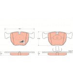 Trw Σετ τακάκια, Δισκόφρενα - GDB1261