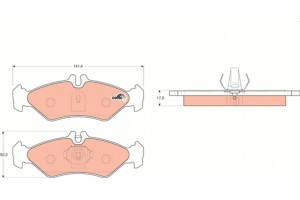 Trw Σετ τακάκια, Δισκόφρενα - GDB1262