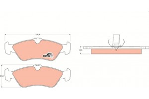 Trw Σετ τακάκια, Δισκόφρενα - GDB1263