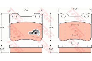 Trw Σετ τακάκια, Δισκόφρενα - GDB1279