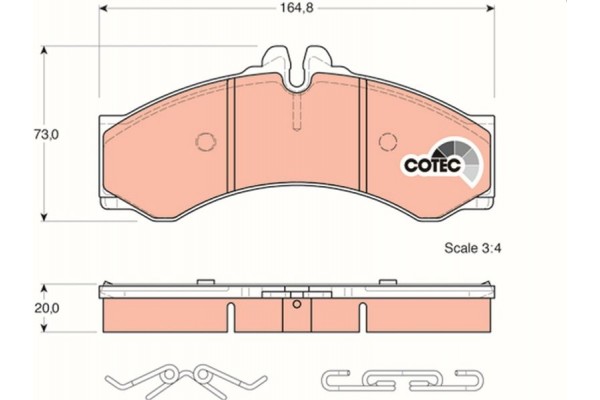 Trw Σετ τακάκια, Δισκόφρενα - GDB1288 Trw Σετ τακάκια, Δισκόφρενα - GDB1288