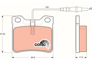 Trw Σετ τακάκια, Δισκόφρενα - GDB1289