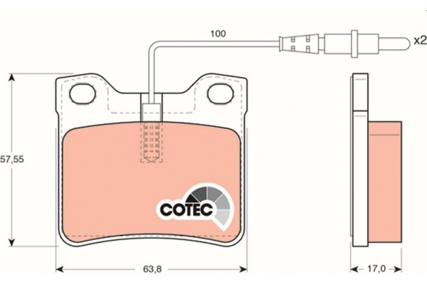 Trw Σετ τακάκια, Δισκόφρενα - GDB1289 Trw Σετ τακάκια, Δισκόφρενα - GDB1289