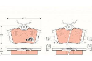 Trw Σετ τακάκια, Δισκόφρενα - GDB1314