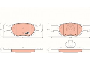 Trw Σετ τακάκια, Δισκόφρενα - GDB1339