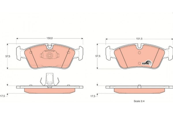 Trw Σετ τακάκια, Δισκόφρενα - GDB1348 Trw Σετ τακάκια, Δισκόφρενα - GDB1348