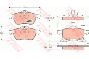 Trw Σετ τακάκια, Δισκόφρενα - GDB1350