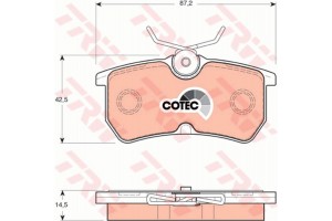 Trw Σετ τακάκια, Δισκόφρενα - GDB1354